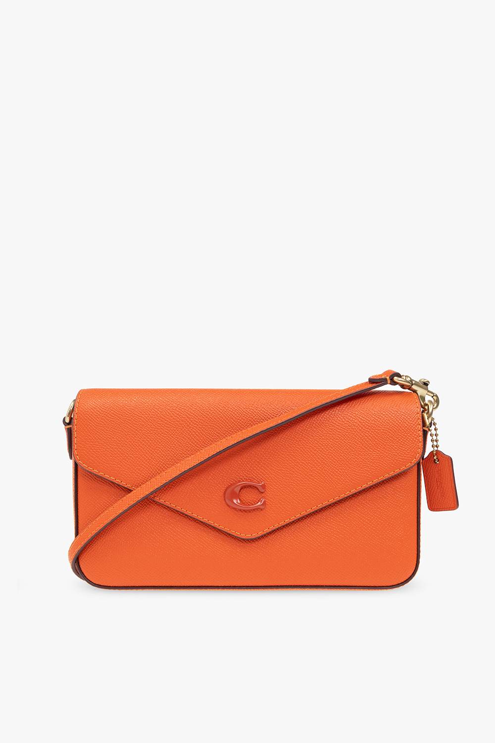 Coach Orange Pebbled hot Leather Shoulder/Wristlet Bag